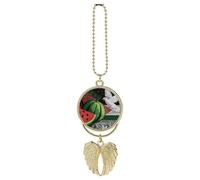 Free Palestine Doodle Cute Car Rear View Mirror Hanging Ornament Golden-style