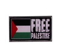 Free Palestine Enamel Pin Palestinian Flag Badge Brooch Lapel Pin Flag Emblem Brooch Freedom&Peace Palestinian Flag Metal Alloy Enamel Pin Badge Positive Jewelry Gift for Friends Family Kids