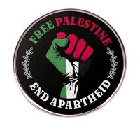 Free Palestine End Apartheid Fist Enamel Button Pin Palestine Badges Brooch Pin Round Palestinian National Flag Lapel Pin Patriotic Decoration Support Palestine Fist Pin
