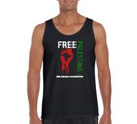 Free Palestine End Israeli Occupation Vest - Men - S - Black - Peaceful Quotation Printed Undershirt for Men and Women - Customised Unisex Vest for Activists Supporters