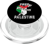 Free Palestine Flag Save Gaza Palestinian Love Heart PopSockets PopGrip for MagSafe