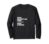 Free Palestine Free Sudan Free Congo Long Sleeve T-Shirt
