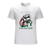 Free Palestine Gaza Freedom Protest End Israeli Occupation Men's White T-Shirt Unisex Tee Shirt M