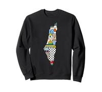 FREE PALESTINE MAP COLORFUL SIMPLE PEACE Sweatshirt