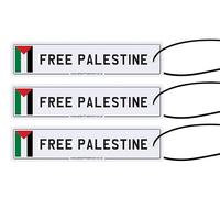 Free Palestine Number Plate Car Air Freshener - 3 Pack
