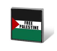 Free Palestine Palestinian Flag Fasion Badge Pin Brooch Button Square Shaped Decor for Hat Backpacks 0.7 Inch