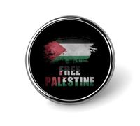 Free Palestine Palestinian Flag Round Pin Brooch Enamel Lapel Badges Jewelry Decor for Backpack Hats