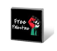 Free Palestine Palestinian Flag Square Pin Brooch Badge Button Stylish Aluminum Decor for Backpacks Hats