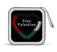Free Palestine Palestinian Palestinians CD DVD Case Holders Wallet 40 Capacity Disc Cases Storage Binder with Handle