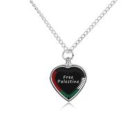 Free Palestine Palestinian Palestinians Urn Necklaces for Ashes Human Pet Cremation Jewelry Keepsake with Funnel Filler Kit