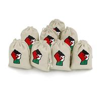 Free Palestine Power Palestinian 8Pcs Drawstring Gift Bags Reusable Hessian Bags for Wedding Favors Party Jewelry Pouches