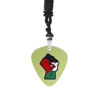 Free Palestine Power Palestinian Guitar Pick Pendant Necklace for Acoustic Electric Bass Players Guitar Accessories Guitarist Gifts