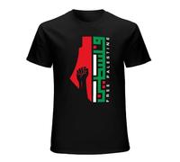 Free Palestine Resist Men T Shirt Tee Tops Palestinian Flag Arabic Name T-Shirt Short Sleeve Graphic T-Shirt Gift Casual O-Neck Black M