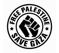 Free Palestine Save Gaza Circle Car Vinyl Bumper Decal Window Sticker