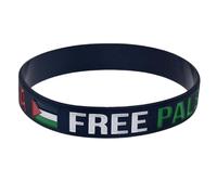 Free Palestine Save Gaza Silicone Rubber Wristband Bracelets, Free Palestine Bracelet Silicone Wristbands for Women & Men, Support Palestine Flag Bracelets, Waterproof Fashion