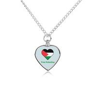 Free Palestine Urn Necklace for Ashes Pet Dog Cat Cremation Jewellery Alloy Memorial Keepsake Pendant