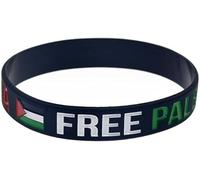 Free Palestine Wristband, Stylish Design Palestine Wristband Show Your Support Palestine Nation Flag Wrist Band Silicone Wrist Band Promote Peace Awareness for Protest Movement Recreation Accessories