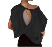 Free People Backless Tops for Women UK Clearance Open Back Workout Top Backless Short Sleeve Athletic Shirt Running Crop Top Gym Yoga Tee Shirt Ladies Casual Loose Fit Pullover Blouses