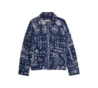 Free People Bandana-jacquard Cotton Overshirt - Indigo - L (UK16-UK18 / L)