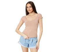 Free People Women's Bout Time Tee, Misty Mink, M
