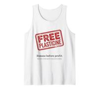 Free Plasticine Protest Stamp Humans Before Profit Tank Top