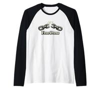 Free Press Broken Chain First Amendment Freedom Raglan Baseball Tee
