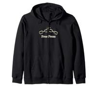 Free Press Broken Chain First Amendment Freedom Zip Hoodie