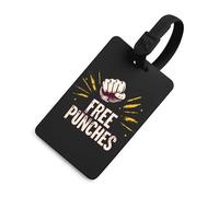 Free Punches Fighting Travel Luggage Tag Suitcase Identifiers Tags Carryon Backpack