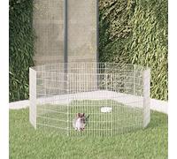 Free Range Animal Enclosure 10-Panel 54x80 cm Galvanised Iron, Customizable Small Animal Cage for Ferrets, Rats, Chinchillas, and Guinea Pigs