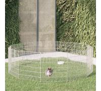 Vidaxl Free Range Animal Enclosure 12-Panel 54X60 Cm Galvanised Iron