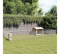 Free Range Animal Enclosure 24-Panel, 54x60 cm Galvanised Iron, Customizable Indoor Outdoor Pet Playpen for Rabbits, Ferrets, and Small Animals