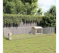 Free Range Animal Enclosure 24-Panel 54x80 cm Galvanised Iron, Customizable Small Animal Cage for Ferrets, Rats, Chinchillas, and Sugar Gliders