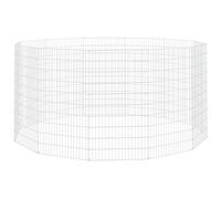 Free Range Animal Enclosure Rabbit Cage Animal Cage Galvanised Iron vidaXL