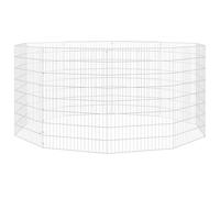 Free Range Animal Enclosure Rabbit Cage Animal Cage Galvanised Iron vidaXL