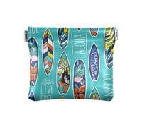 Free Ride Surfboards PU Leather Small Coin Purse Cute Clasp Wallet Card Holder for Girls Women Ladies, Free Ride Surfboards, 4.33"(L) x 3.74"(W) x 0.39"(H), Classic