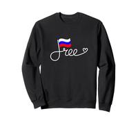 Free Russia Flag - Russian Freedom Word Art Sweatshirt