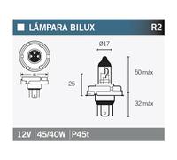 Free Shipping Osram 64183 R2 Lamp For Motorcycle Parts Accessories