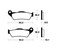 Free Shipping Tecnium MA242 Organic Brake Pads For Motorcycle Parts