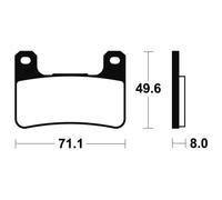 Free Shipping Tecnium MCR306 Sintered Carbon Brake Pads For Motorcycle