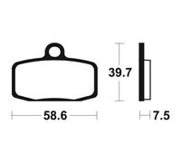 Free Shipping Tecnium MO385 Sintered Brake Pads For Motorcycle Parts