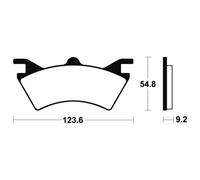 Free Shipping Tecnium MOR257 Sintered Brake Pads For Motorcycle Parts