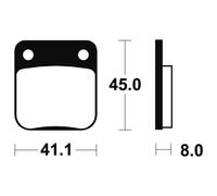 Free Shipping Tecnium MOR36 Sintered Brake Pads For Motorcycle Parts