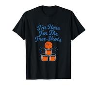 Free Shots Basketball Humor Retro Script Graphic T-Shirt
