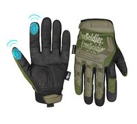 FREE SOLDIER Cycling Gloves Non-slip Gloves Full Finger Gloves Men's Outdoor Motorcycle Climbing Hiking Cycling riding Work Glove (Green, S)