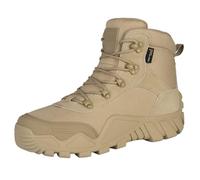 FREE SOLDIER Mens Military Boots mid-top Combat Tactical Boots Lace Up All Terrain Shoes for Hiking, Hunting, Working, Walking, Climbing(Tan,39EU)