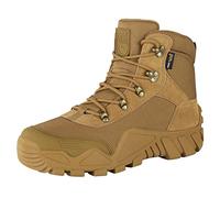 FREE SOLDIER Mens Military Boots mid-top Combat Tactical Boots Lace Up All Terrain Shoes for Hiking, Hunting, Working, Walking, Climbing(Coyote Brown,42EU)