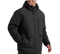 FREE SOLDIER Men's Tactical Jacket Breathable Winter Coat Lightweight Warm Keeping Puffer Water Resistant Jacket(Black,L)