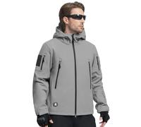 FREE SOLDIER Men's Winter Jacket Military Softshell Jackets Outdoor Fleece Lining Windproof Waterproof Jacket with Hood Warm Tactical Jackets with Multiple Pockets for Hunting Trips
