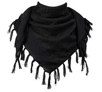 FREE SOLDIER Scarf Military Shemagh Tactical Desert Keffiyeh Head Neck Scarf Arab Wrap with Tassel 43x43 inches(Black)