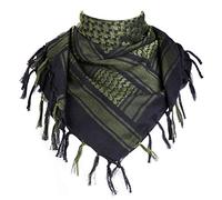 FREE SOLDIER Scarf Military Shemagh Tactical Desert Keffiyeh Head Neck Scarf Arab Wrap with Tassel 43x43 inches，Black Green